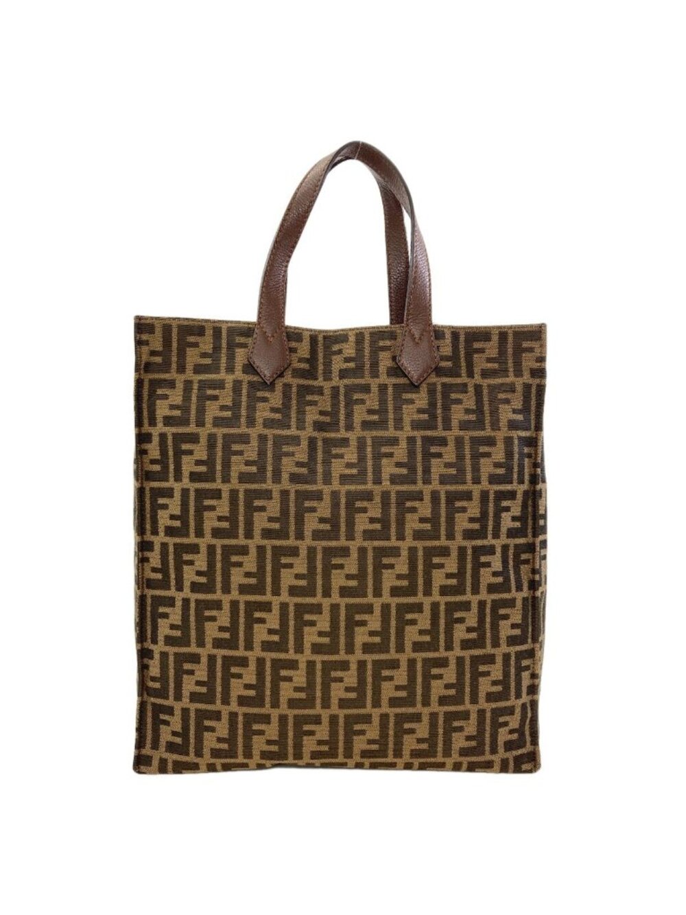 Fendi Zucca Pattern Tote Canvas